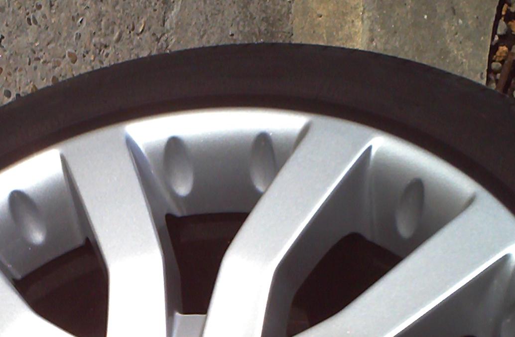  Alloy wheel after repair work carried out by our fully trained and experienced technicians, repairing scuffs and scratches caused by kerb damage